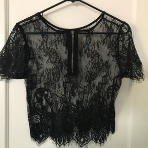 Black lace top
